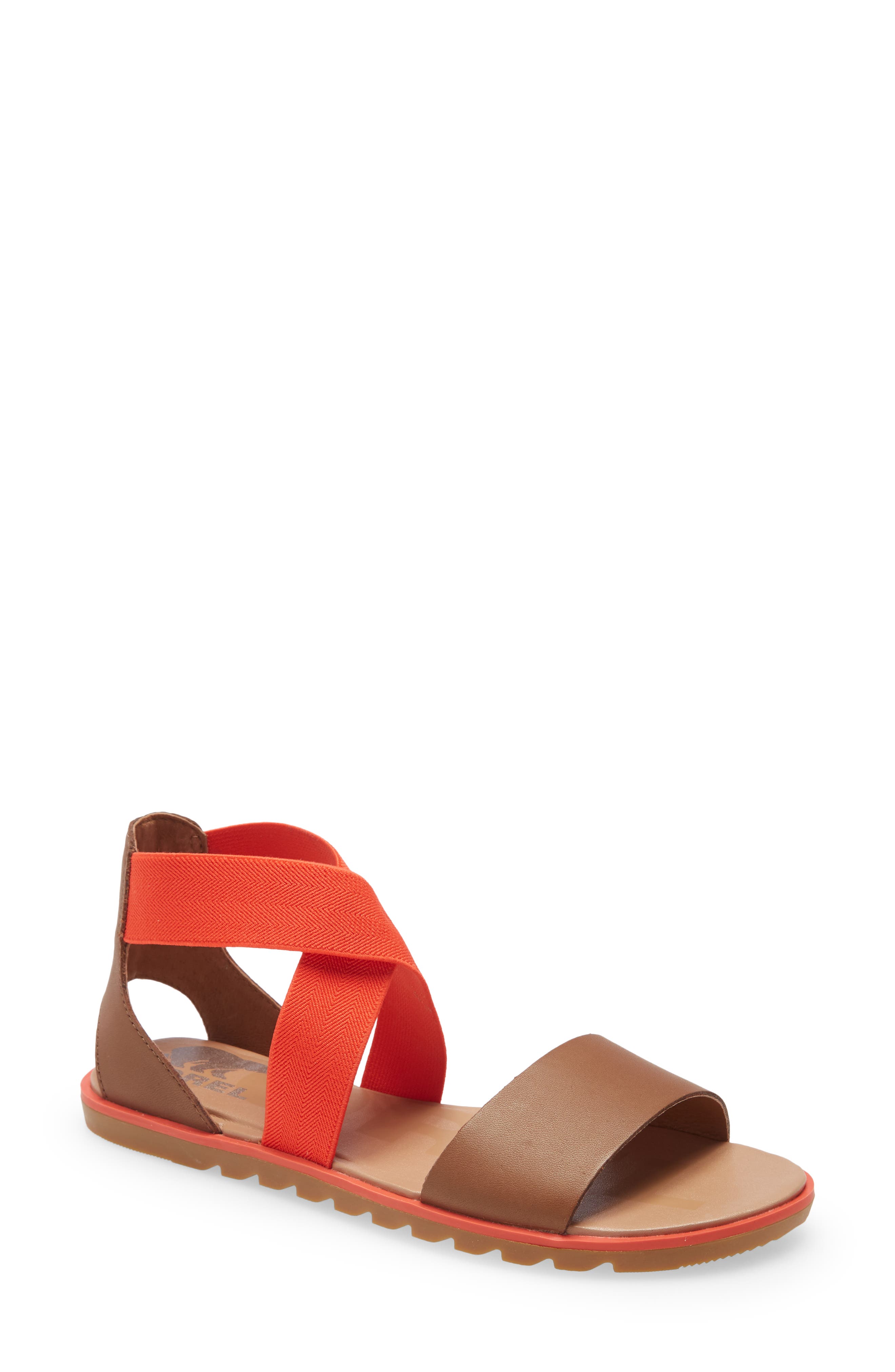 sorel red sandals