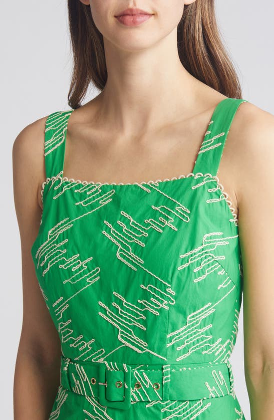 Shop Ciebon Simala Belted High-low Dress In Emerald Green