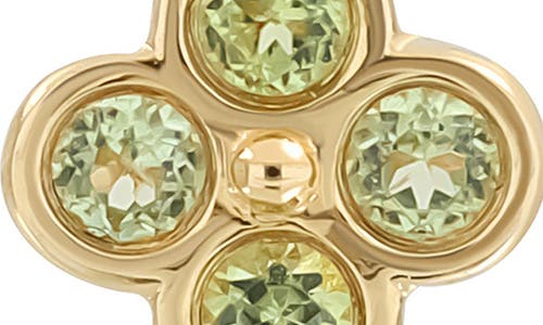 Shop Bony Levy 14k Gold Pavé Peridot Cluster Stud Earrings In 14k Yellow Gold