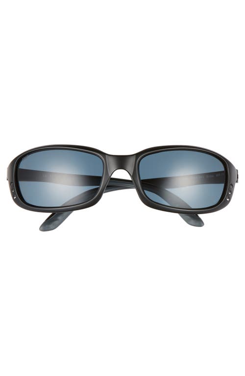 Shop Costa Del Mar Brine Polarized 60mm Sunglasses In Matte Black/grey