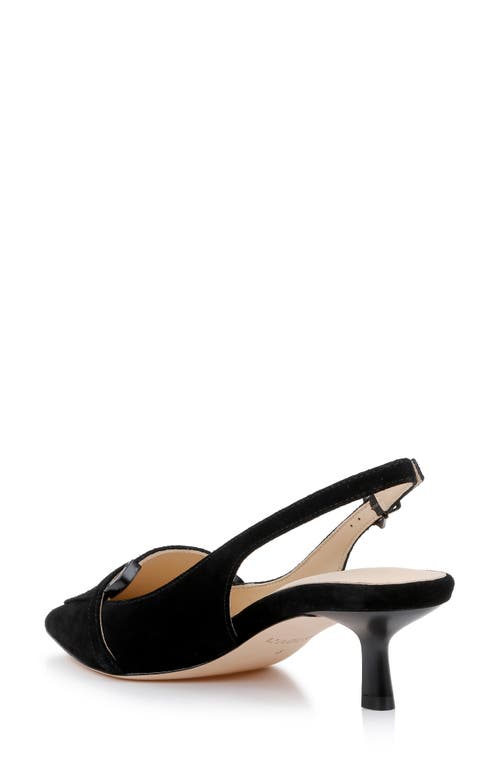 Shop L Agence L'agence Brigitte Slingback Kitten Heel Pump In Black Suede