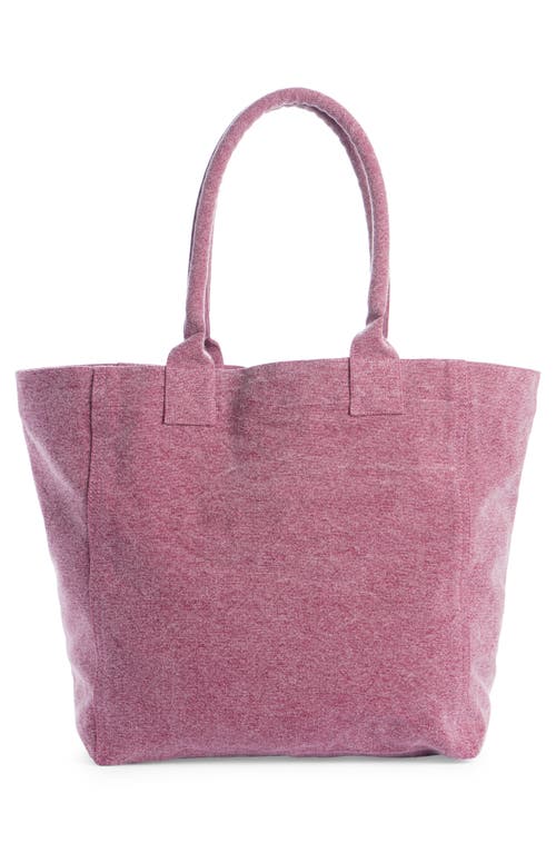 Shop Isabel Marant Small Yenky Embroidered Logo Tote In Plum