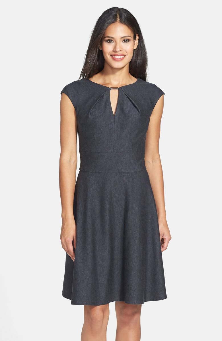 Donna Ricco Textured Knit Fit & Flare Dress | Nordstrom