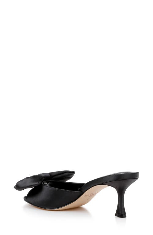 Shop Jewel Badgley Mischka Kora Slide Sandal In Black Satin