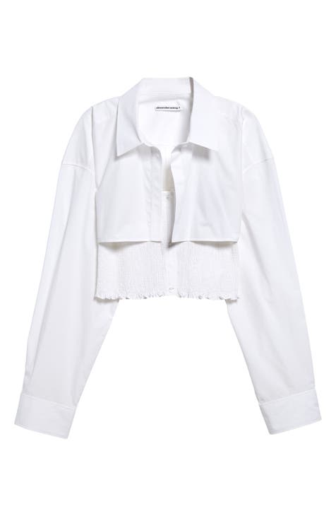 Off-White Cropped short-sleeve Denim Shirt - Farfetch