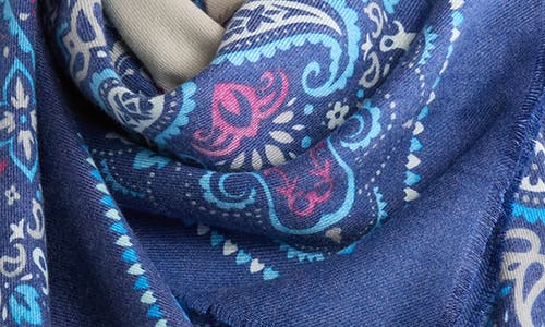 Vince Camuto Supersoft Medallion Square Scarf In Navy