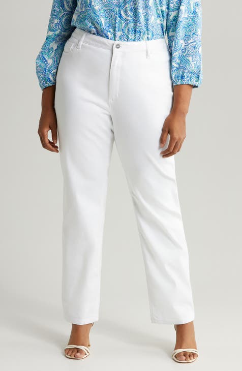 Plus size store white pants