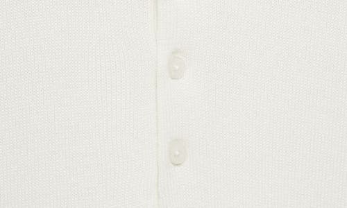 Shop Mango Fine Cotton Knit Polo In Off White