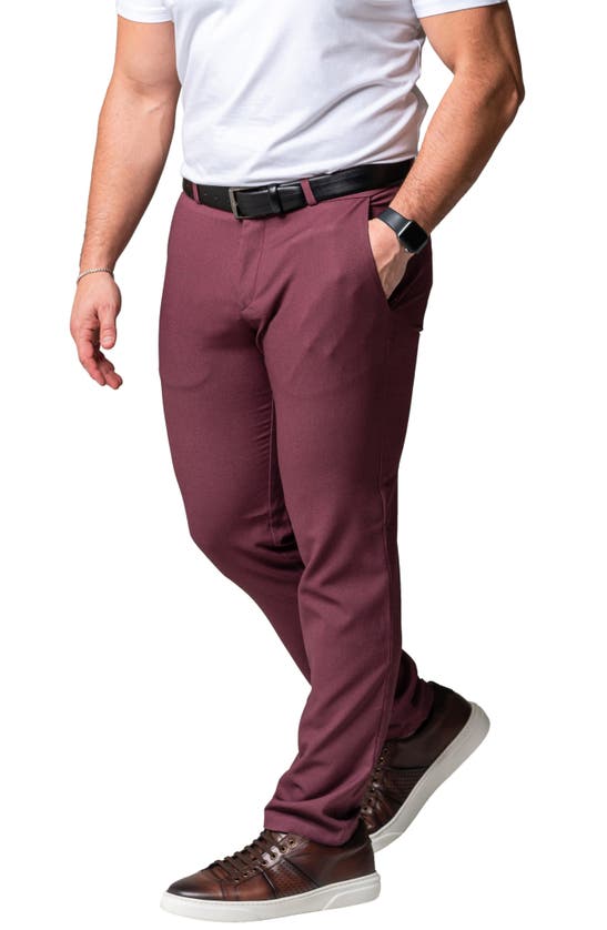 Maceoo Dot Red Four Way Stretch Pants In Red