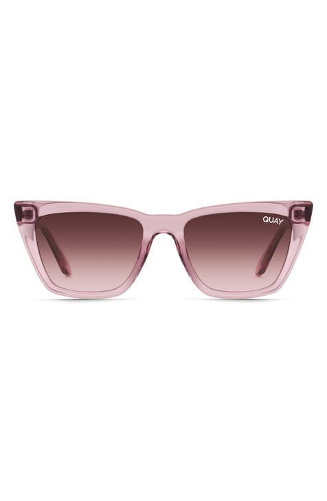 Pink Cat Eye Blush and Gold Polarized Sunglasses