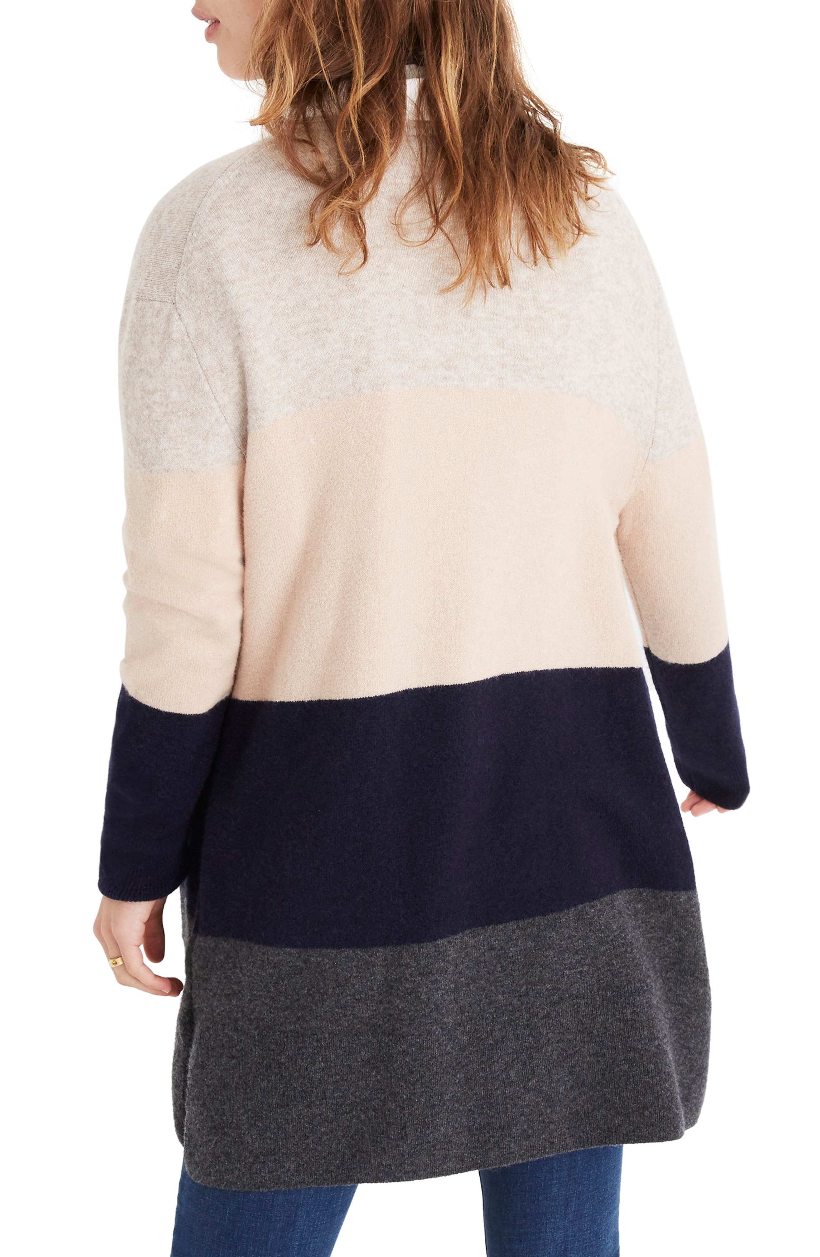 kent colorblock long cardigan