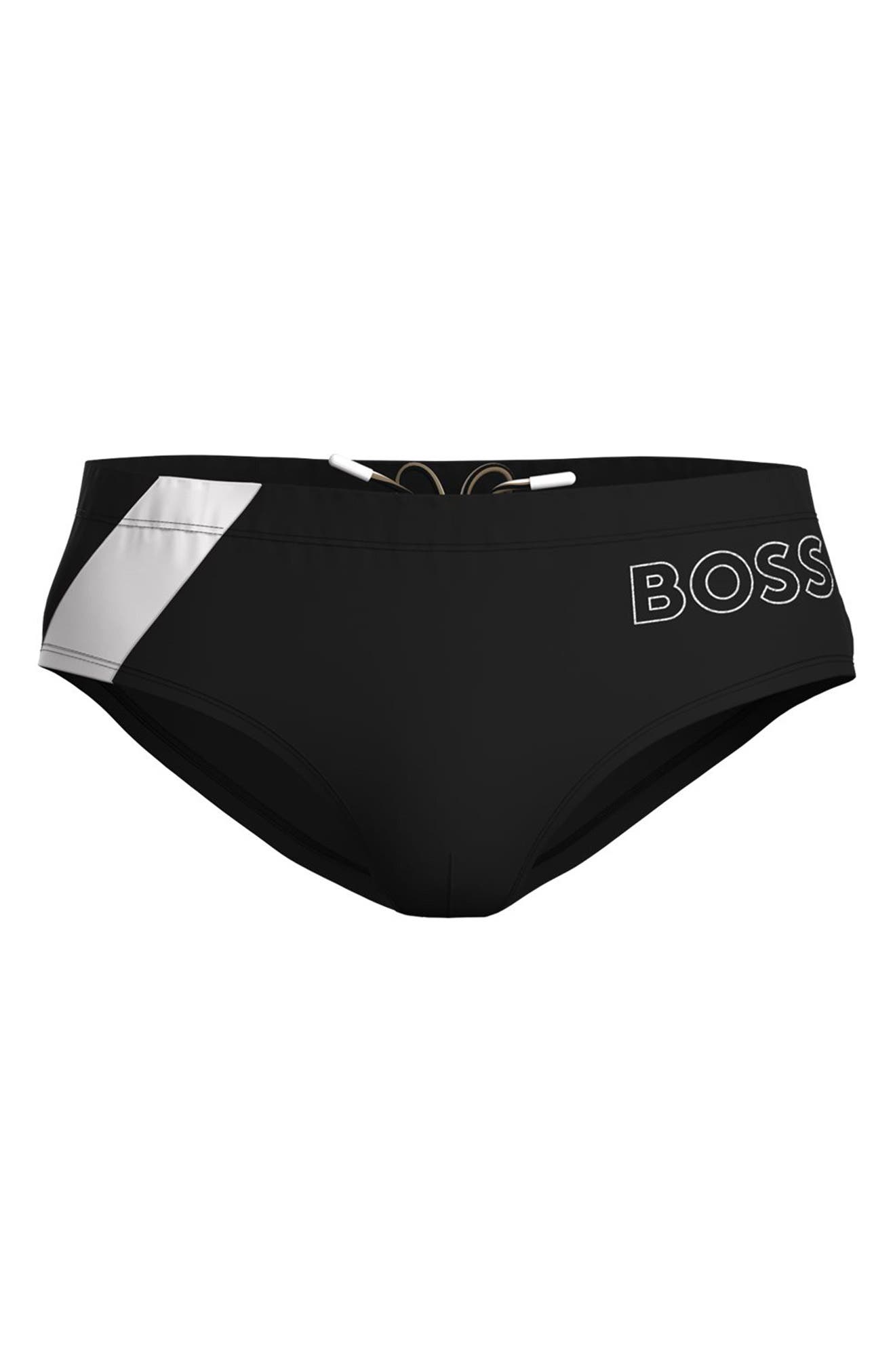 BOSS Jersey Swim Briefs in Black