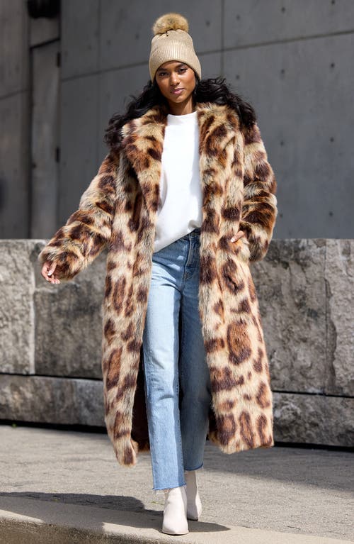 Donna Salyers Fabulous-furs Donna Salyers Fabulous Furs Feline Fine Faux Fur Coat In Leopard