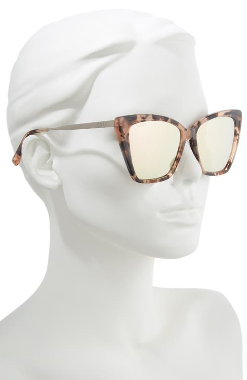 Diff Becky Ii 56mm Cat Eye Sunglasses In Pink/taupe/himalayan