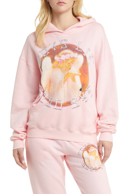 BOYS LIE Goodbye Again Graphic Hoodie in Pink at Nordstrom, Size X-Small