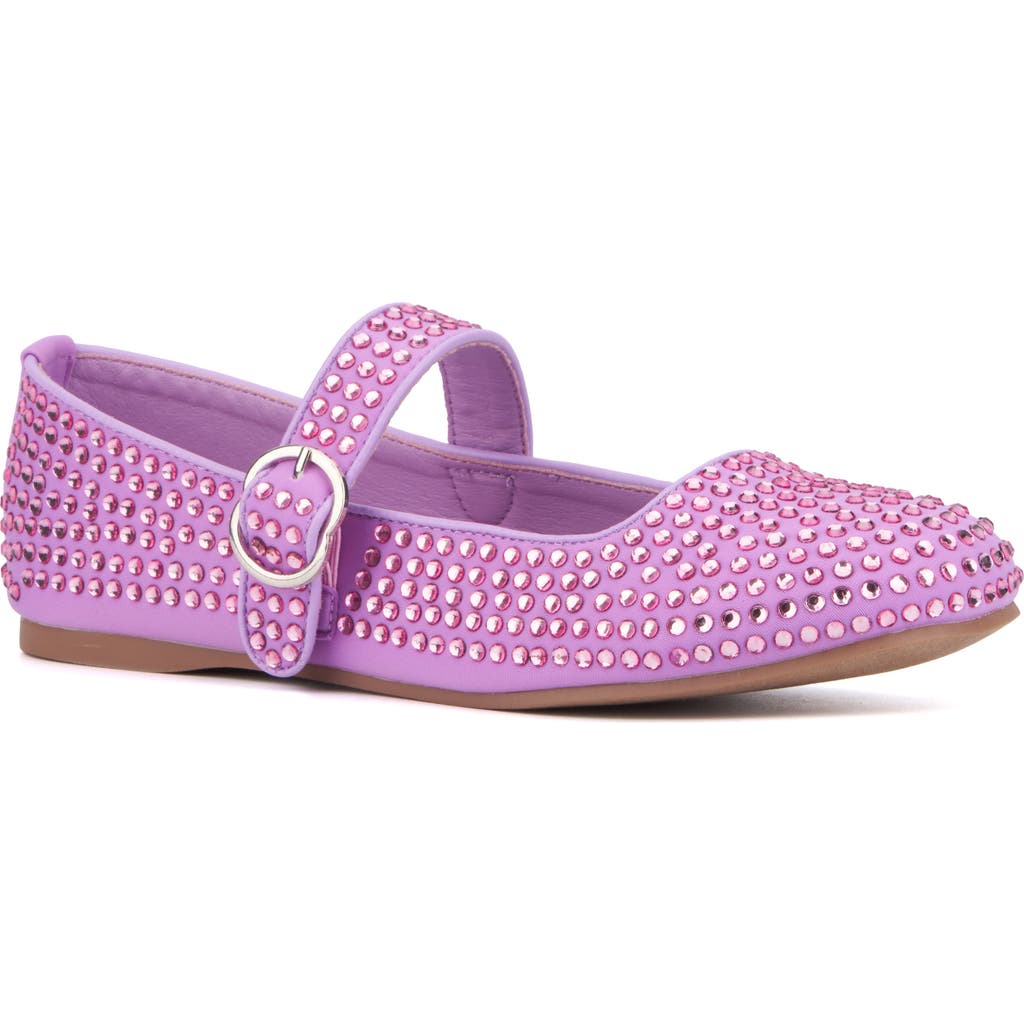 Olivia Miller Dawn Studded Mary Jane Flat In Lavender