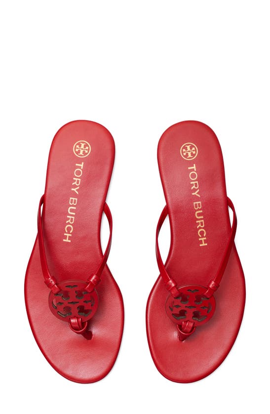 Tory Burch Women's Miller Knotted Thong Sandals In Tory Red | ModeSens