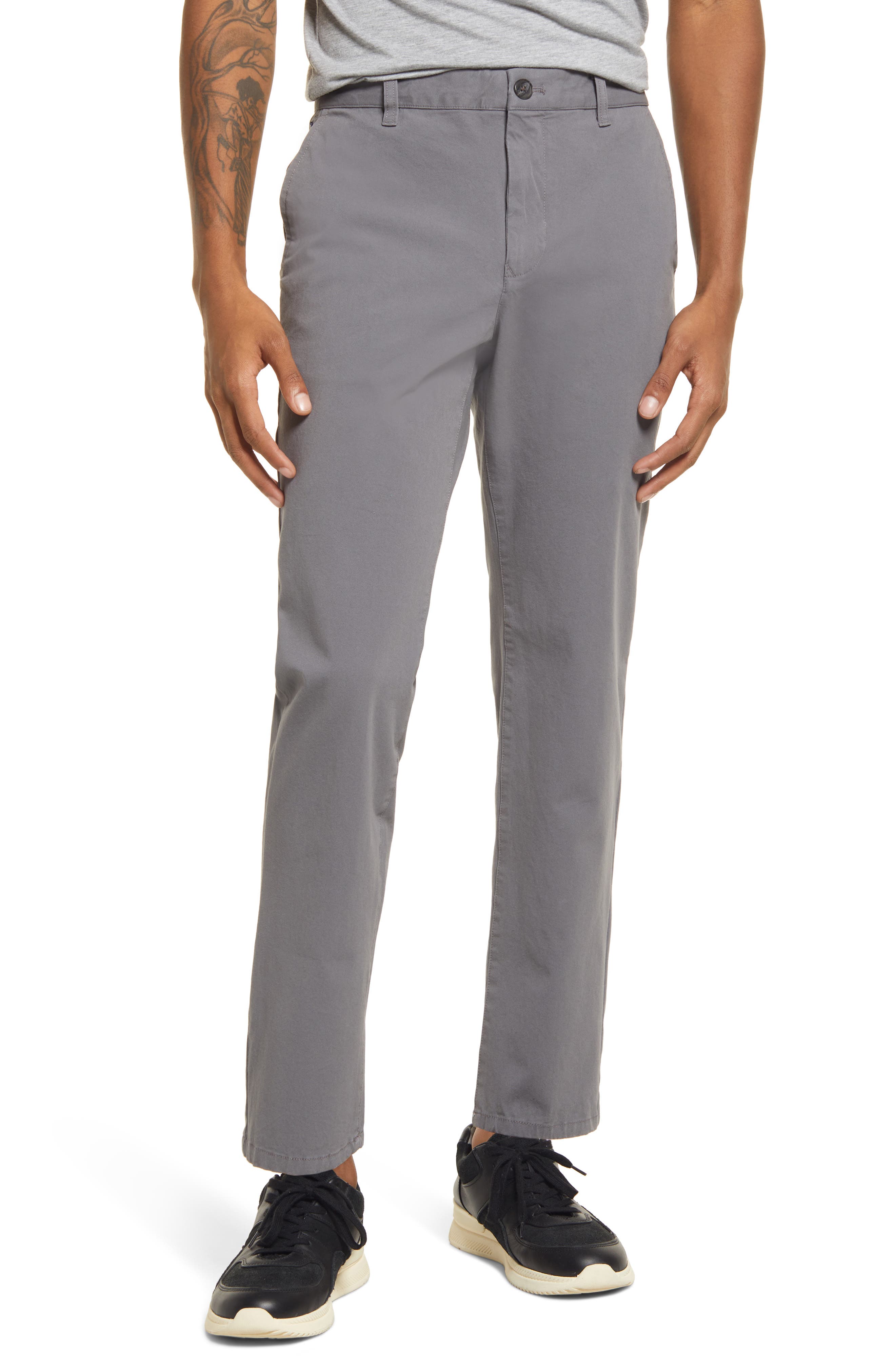 mens slim grey chinos