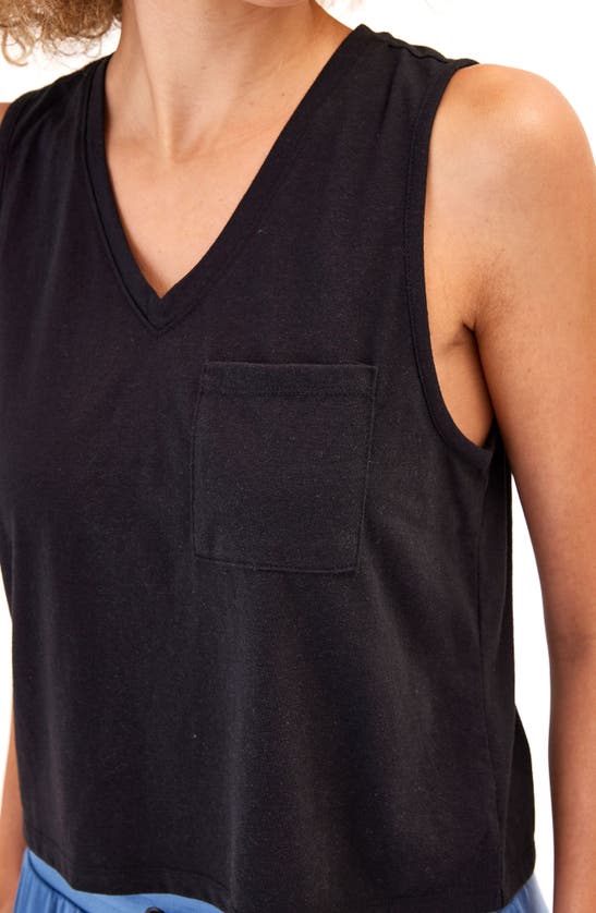 Shop Threads 4 Thought Hera V-neck Triblend Tank In Black