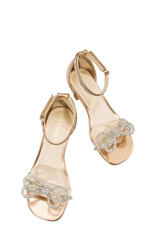 Shop Dream Pairs Kids' Ankle Strap Sandal In Champagne-rhinestone