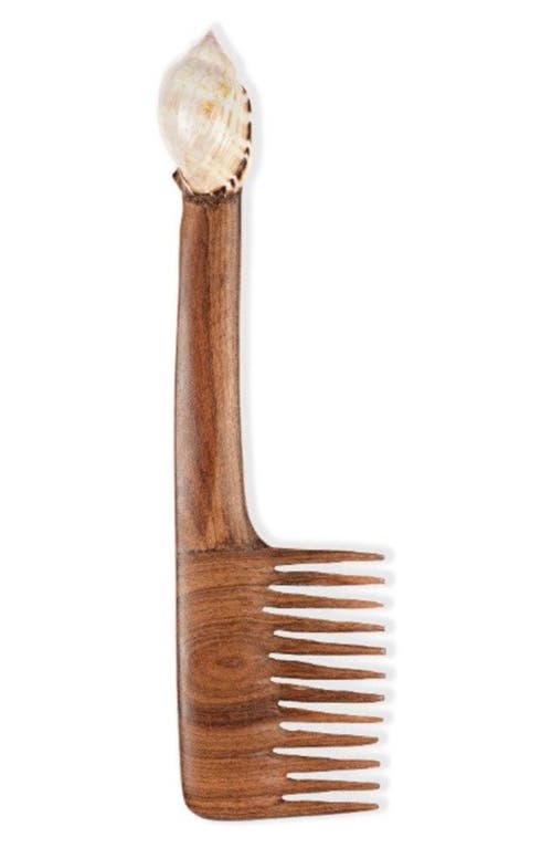 At Home Wooden Comb in Brown