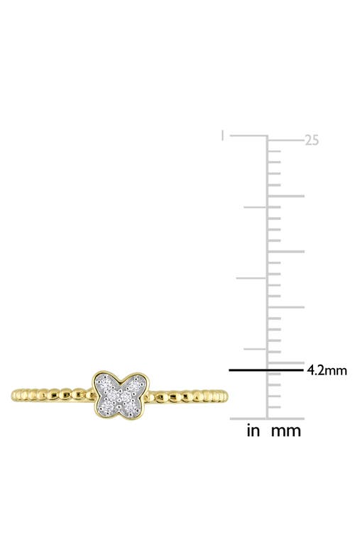 Delmar Diamond Butterfly Ring In White