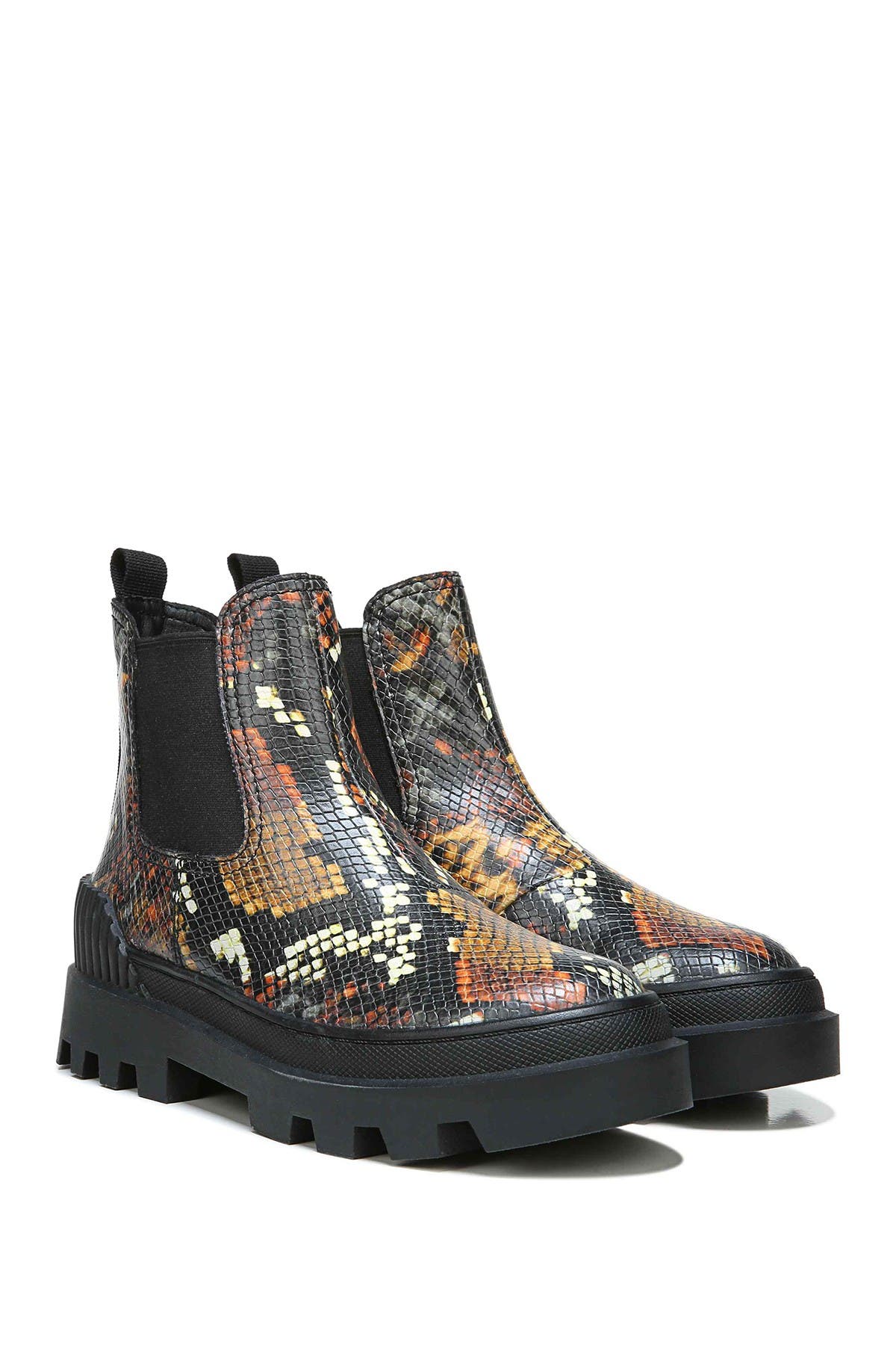 Iris Snakeskin Print Rain Boot 