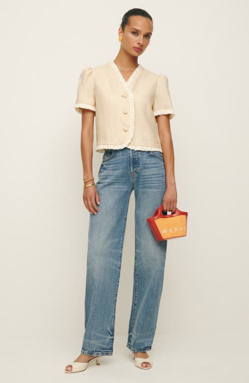 Reformation Bess Linen Top In Neutral