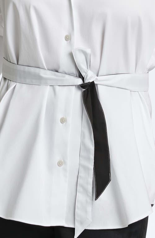 Foxcroft Avery Stretch Button-up Shirt In White