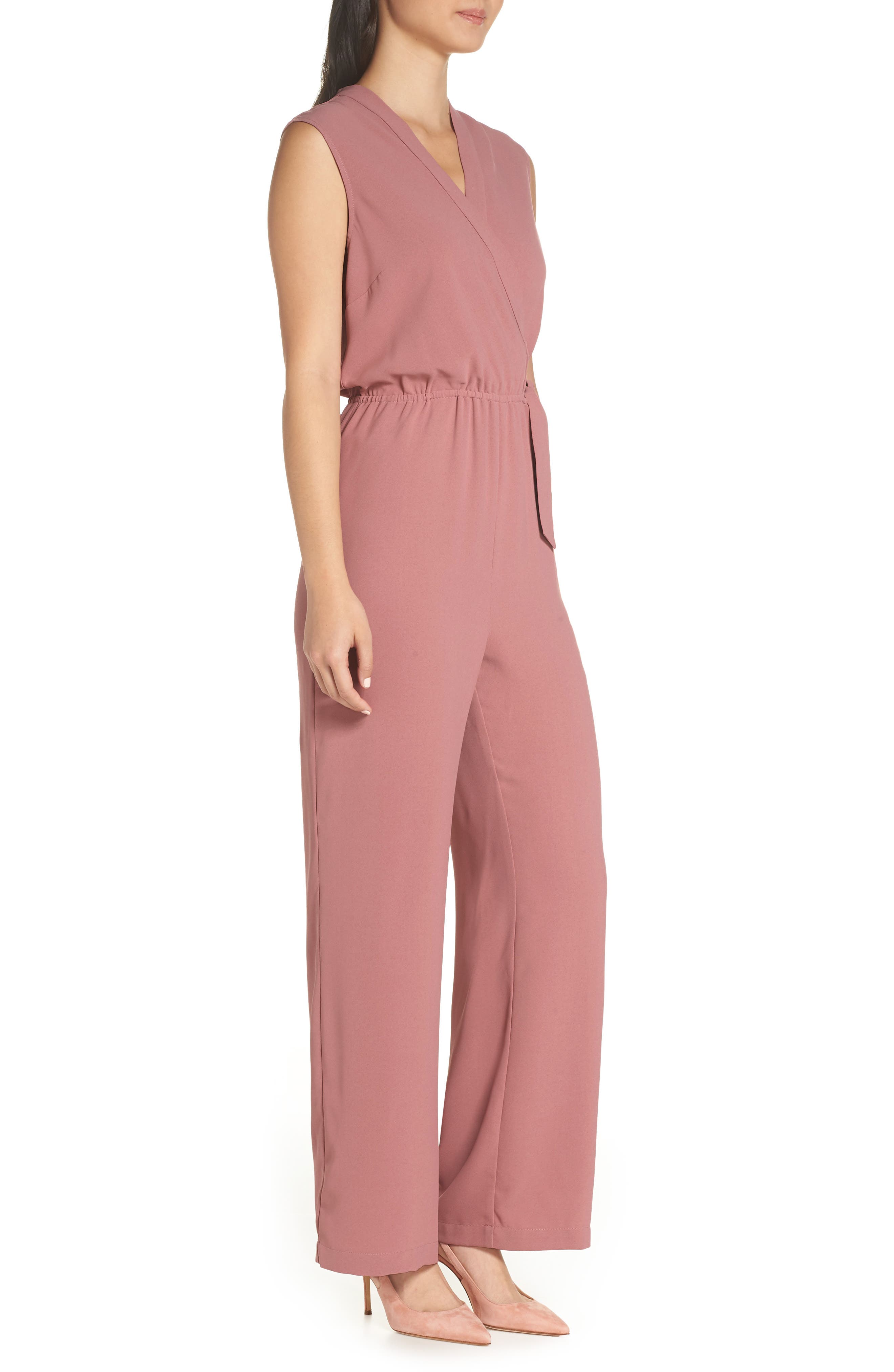 chelsea28 faux wrap jumpsuit