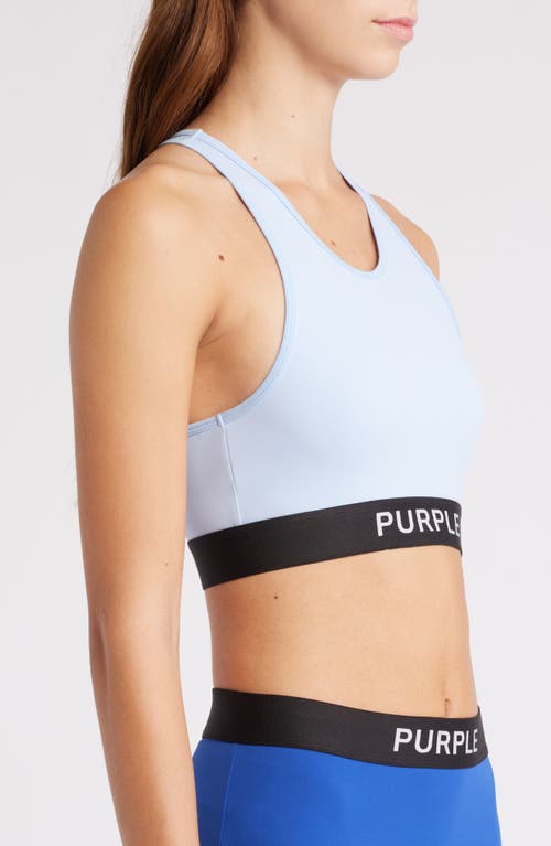 Shop Purple Brand Logo Crop Tank In Blue