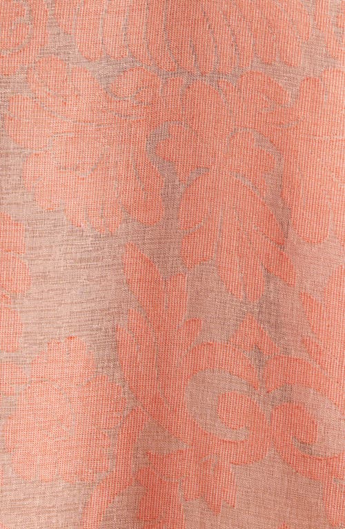 La Vie Style House Damask Cover-up Caftan In Orange