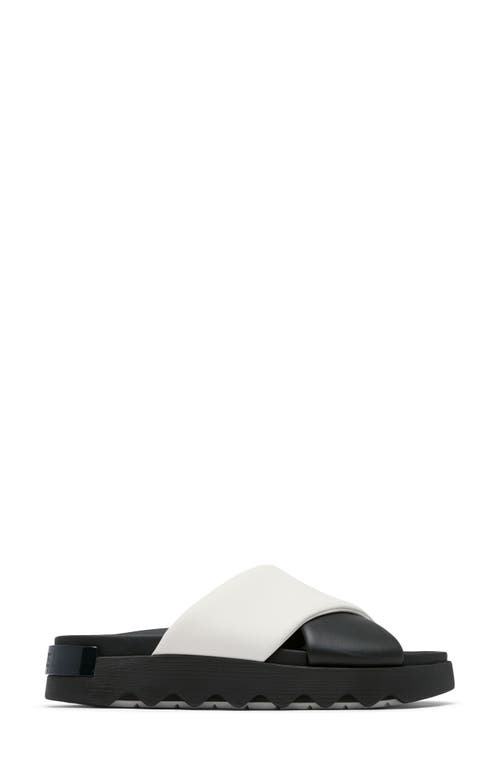 Shop Sorel Vibe Slide Sandal In Black/sea Salt