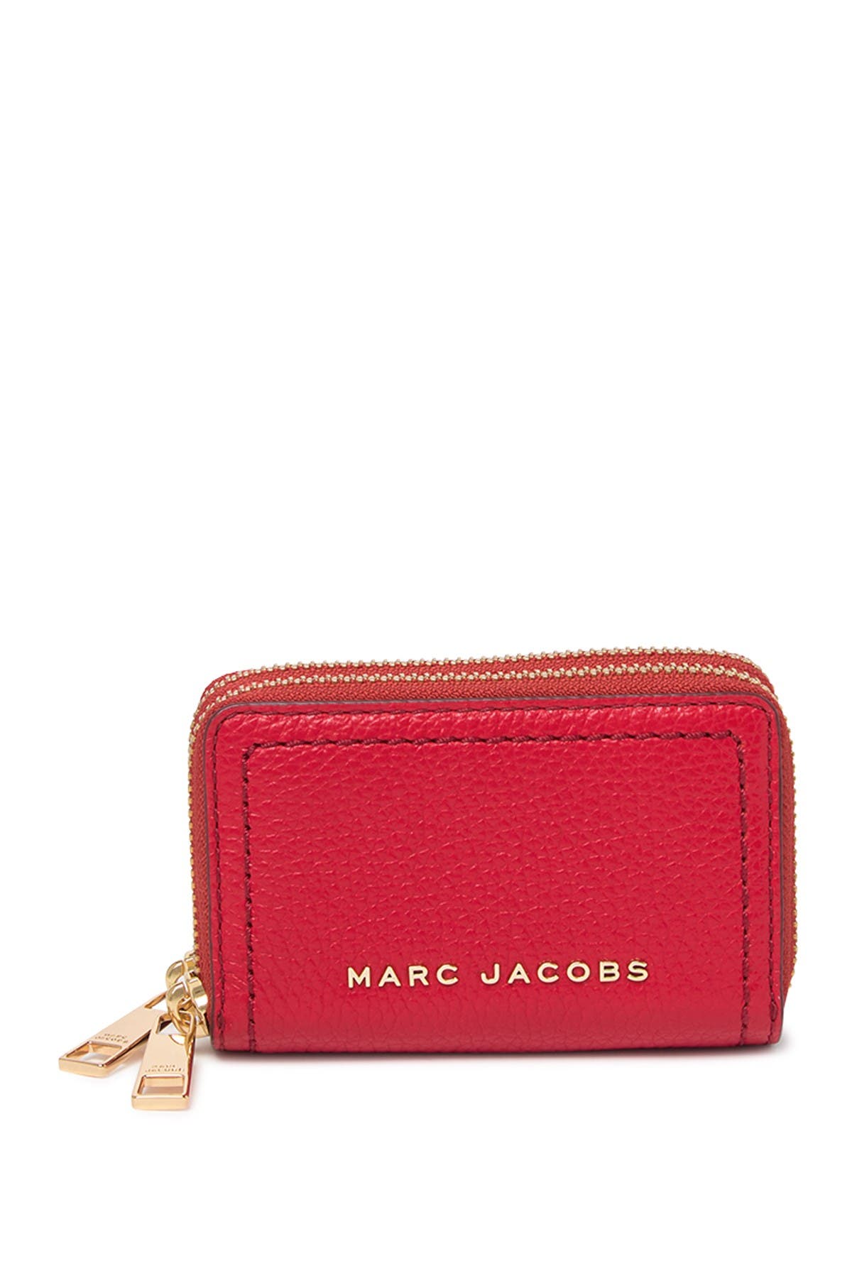 marc jacobs the groove leather double zip card case