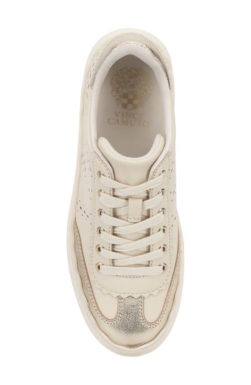 Shop Vince Camuto Jenlie Platform Sneaker In Creamy White/light Gold