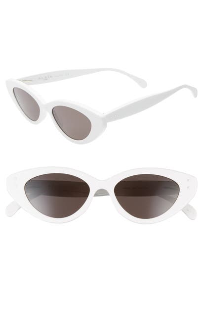 Alaïa 51mm Cat Eye Sunglasses - White