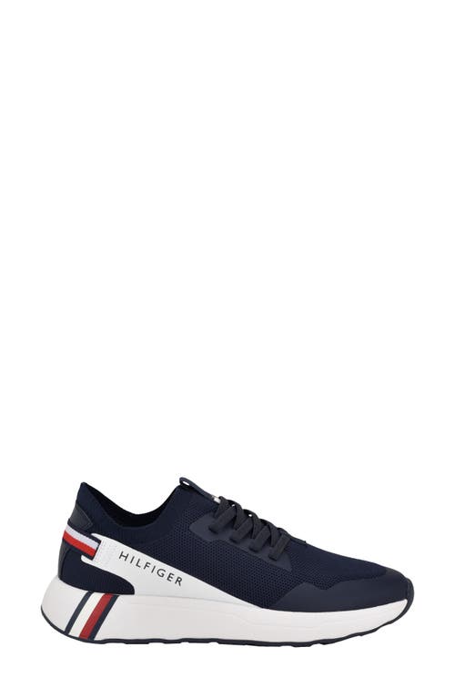 Shop Tommy Hilfiger Knit Sneaker In Dark Blue