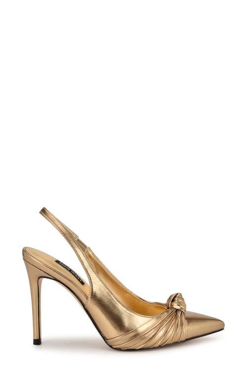 Shop Nine West Faive Slingback Pointed Toe Pump In Bronze