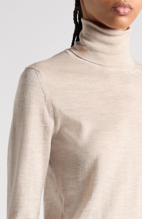 Tom Ford Fine Gauge Cashmere & Silk Turtleneck Sweater In Jb340 Light Taupe