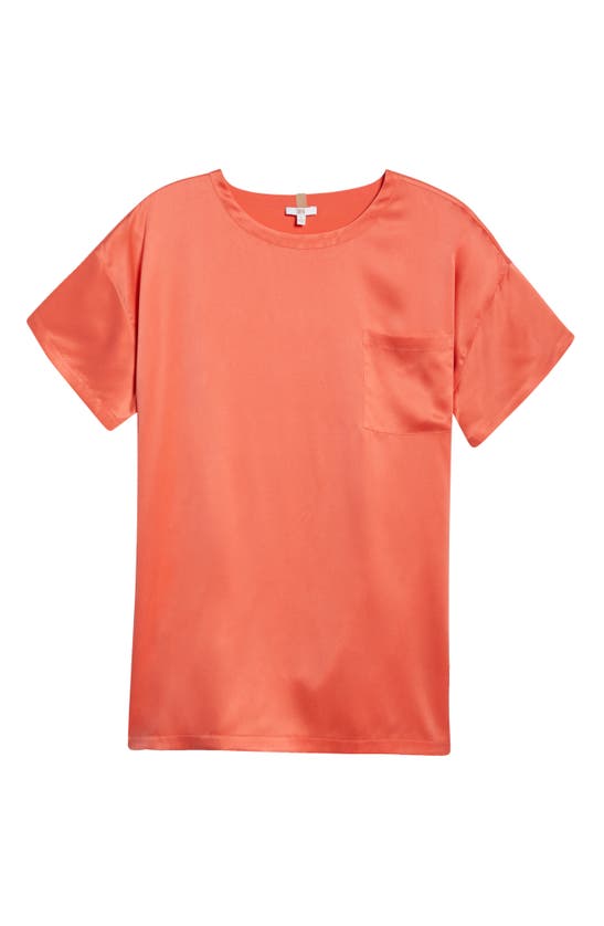 Shop Lunya Oversize Silk Sleepshirt In Outro Coral