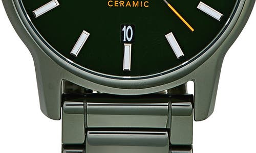 Shop Mvmt Classic Ii Ceramic Bracelet Watch, 44mm In Green