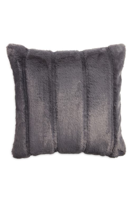 NORDSTROM NORDSTROM JACQUARD STRIPE FAUX FUR ACCENT PILLOW 