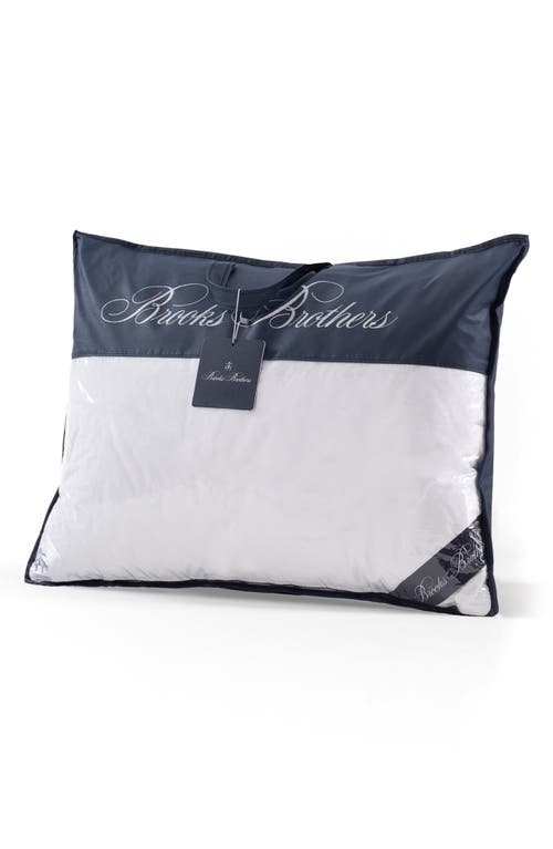 Brooks Brothers Goose Down Pillow In White