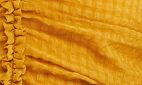 Endless Rose Ruched Chiffon Top In Yellow