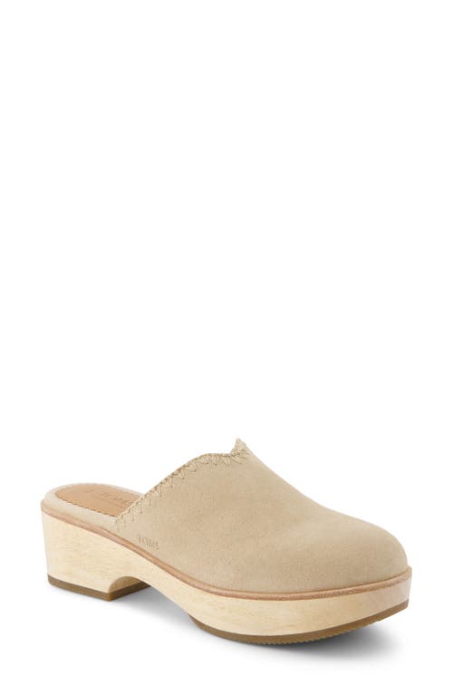 Shop Toms Addison Suede Clog In Natural