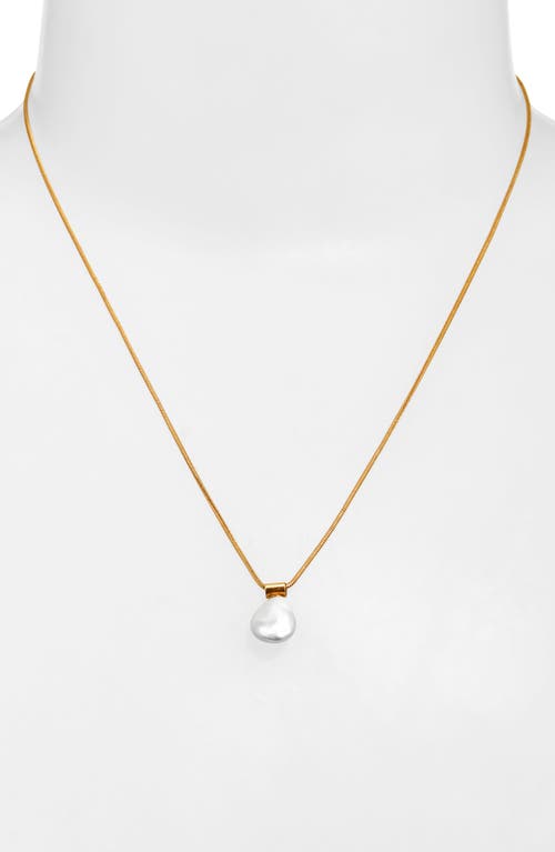 Shop Set & Stones Nathalie Keshi Pearl Pendant Necklace In Gold