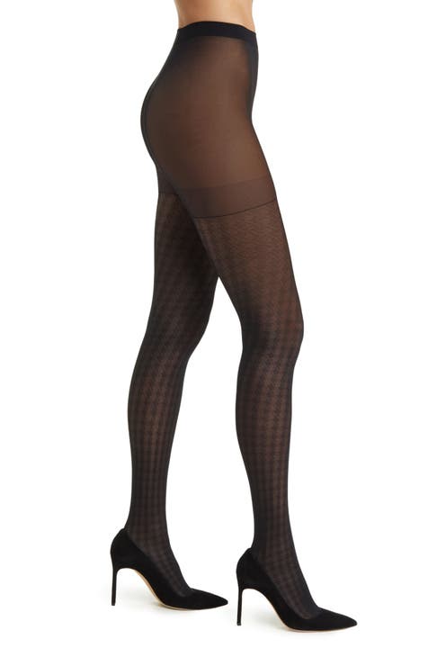 A New Day Woman's Black/Ebony Opaque Tights Hosiery Pantyhose M/L