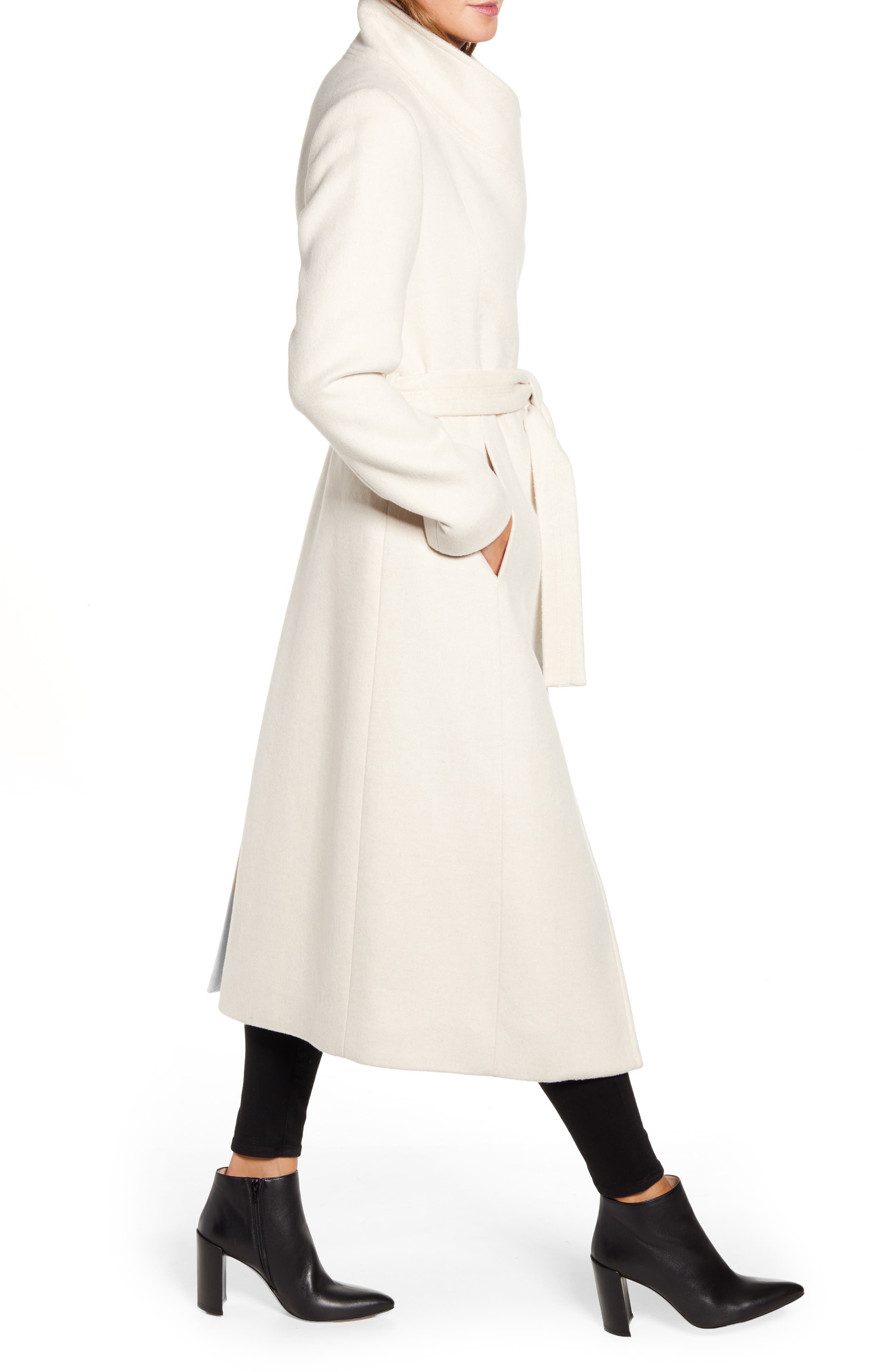 Kenneth Cole New York Fencer Melton Wool Maxi Coat Nordstrom Rack