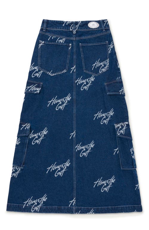HONOR THE GIFT HONOR THE GIFT HTG GRAPHIC DENIM CARGO MAXI SKIRT 