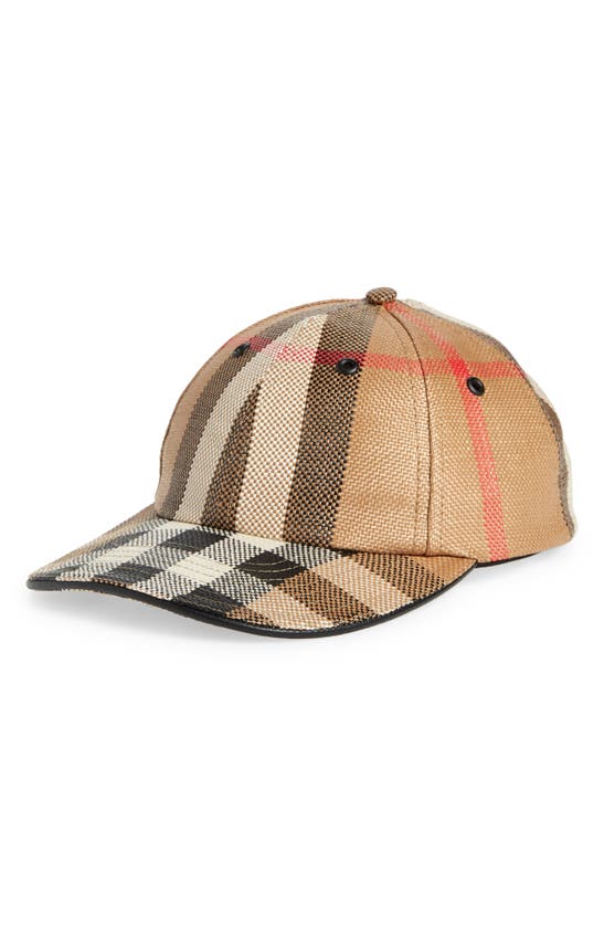 BURBERRY GIANT CHECK BASEBALL CAP